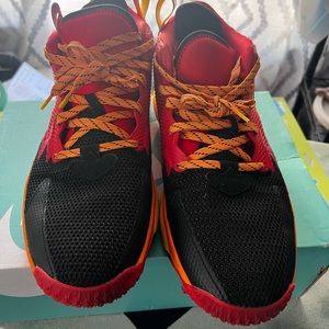 Men's Athletic Shoes - Black and Red